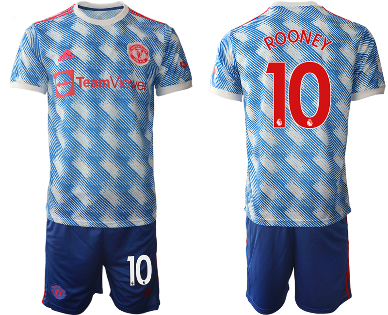 Men 2021-2022 Club Manchester United away blue #10 Soccer Jersey
